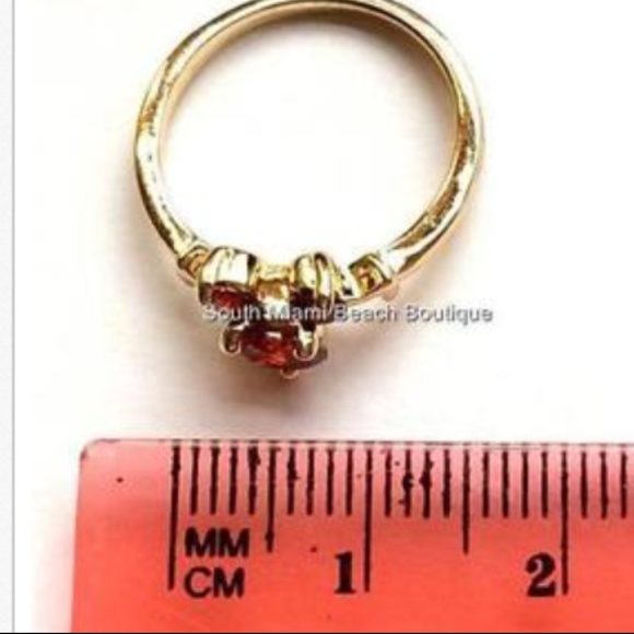 SOLD Gold Mickey Mouse Ears Ring Disney Size 6 Red - Picture 8 of 8